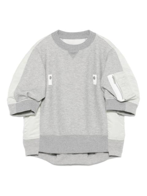 sacai Sacai Women Cotton And Nylon Pullover