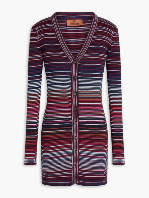 Missoni Striped ribbed cotton-blend cardigan