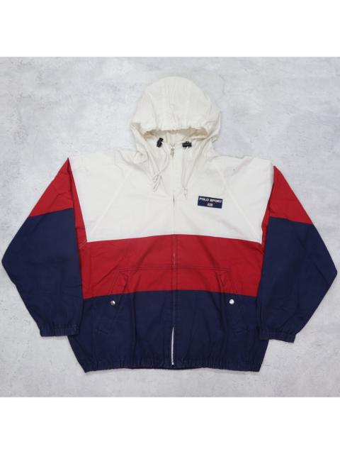 Other Designers Vintage 90s POLO By RALPH LAUREN Mini Logo Multi Color Block Windbreaker Hoodie Track Jacket