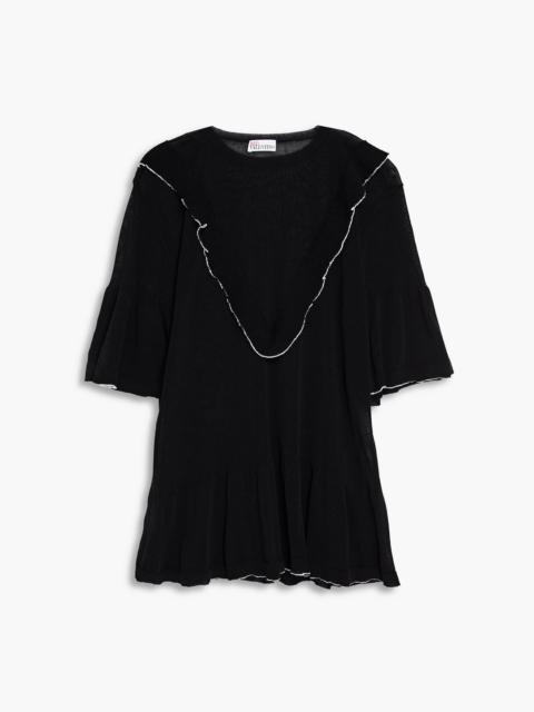 REDValentino Ruffled cotton-blend top