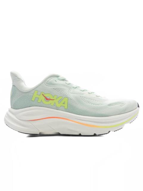 HOKA WOMEN'S CLIFTON 10 - SEA GLASS/NEON FLAME