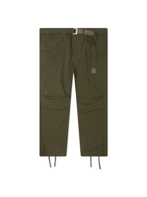 sacai RIP STOP PANTS - KHAKI