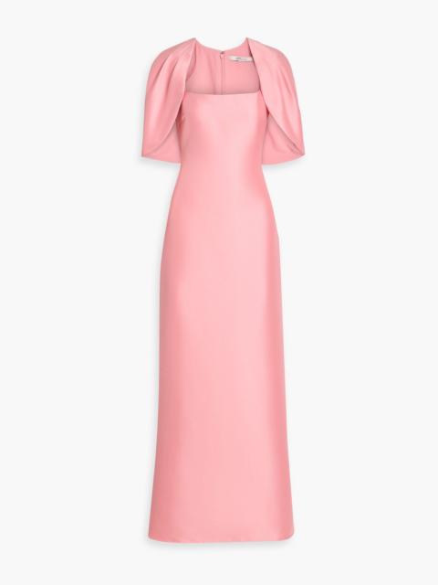 Other Designers Cape-effect satin-twill gown