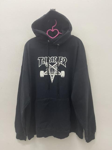 Other Designers Rare Vintage THRASHER 666 Pentagram Skate Hoodie
