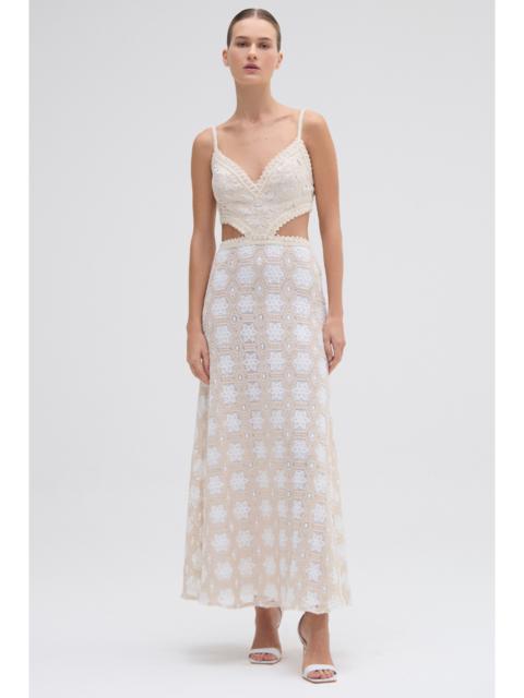 PatBO NATURAL CROCHET DRESS