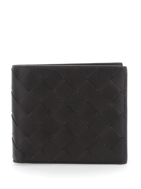 Bottega Veneta Bottega Veneta Men Brown Bi-Fold Wallet With Intrecciato Motif And Embossed Logo On The Inside In Le