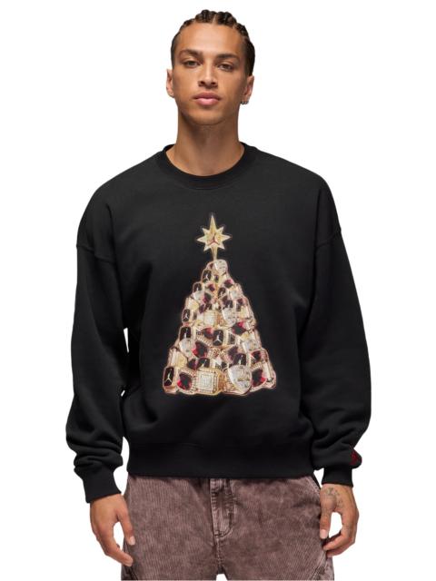 Jordan Jordan Mens Jordan Brooklyn Holiday Fleece Crew