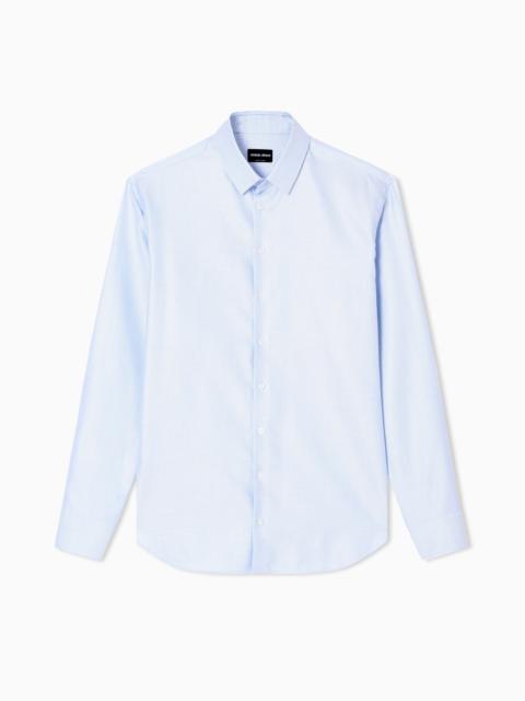 GIORGIO ARMANI REGULAR-FIT SHIRT MADE FROM MICRO-WOVEN COTTON
