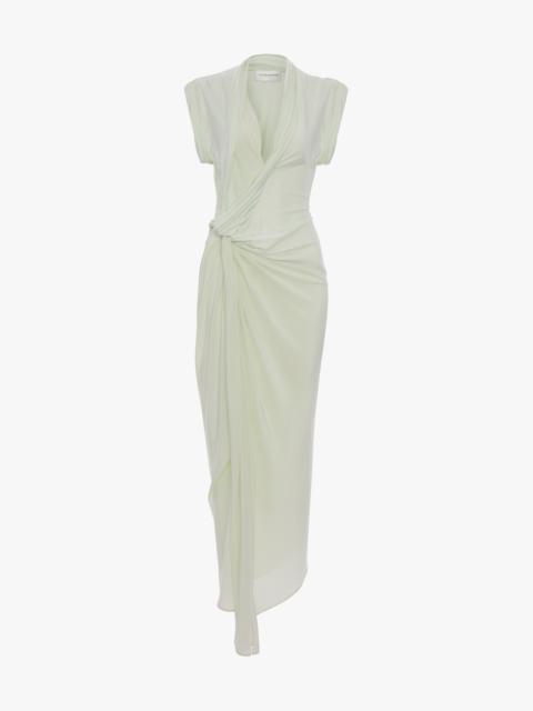 Victoria Beckham Twist Dress In Aloe