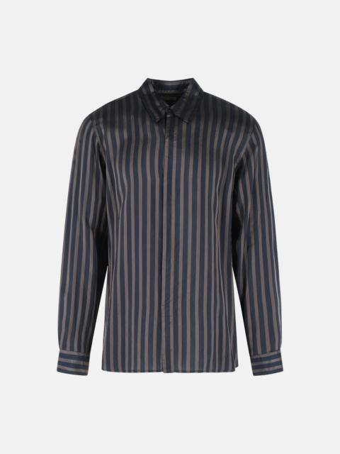 Dries Van Noten 'CARVIES' NAVY CUPRO SHIRT