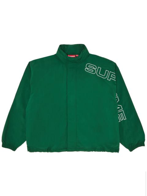 Supreme Spellout Embroidered Track Jacket 'Dark Green'