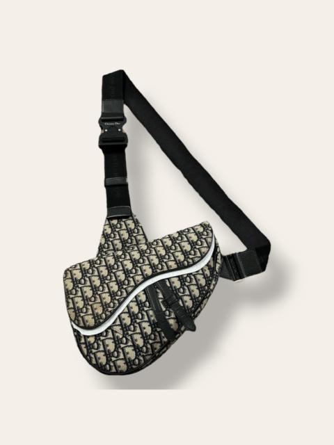 Christian Dior Jacquard Oblique Saddle Bag