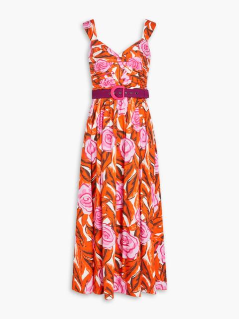 DIANE VON FURSTENBERG Elisa floral-print cotton-blend poplin midi dress