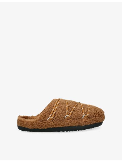 MOON BOOT Teddy Faux-Shearling Slippers