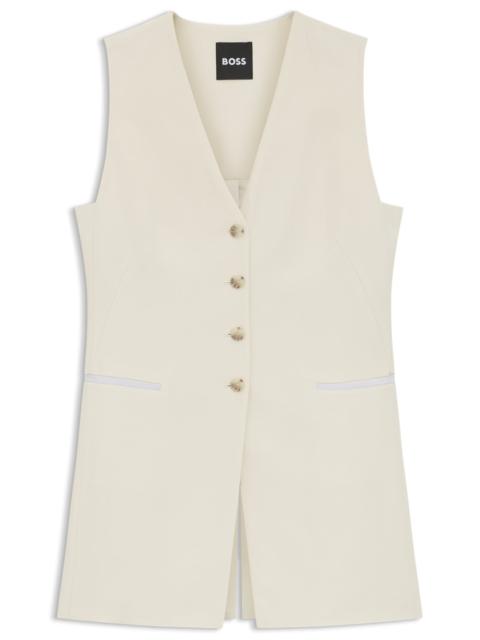 BOSS SLIM-FIT BLAZER WITH SLEEVELESS STYLING