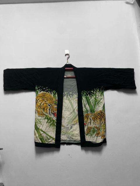 Other Designers Yakuza Kimono Silk Tiger Bamboo