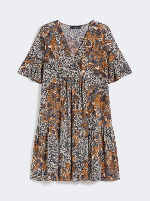 WEEKEND Max Mara Printed cotton jersey dress - NAVY