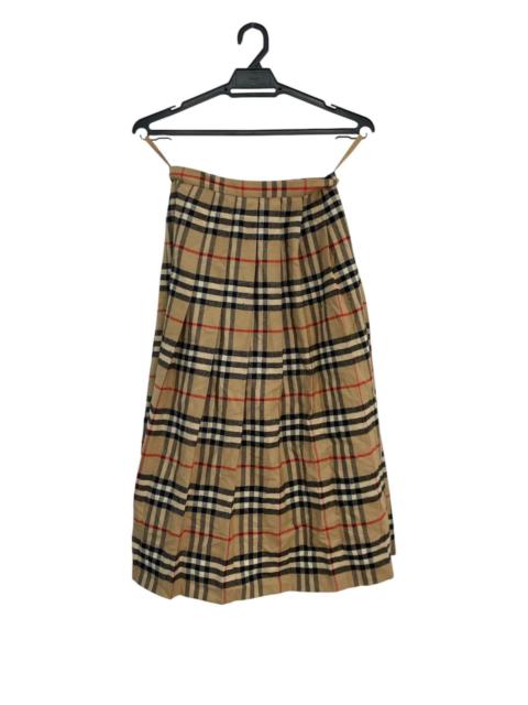 Burberry VINTAGE BURBERRY’S LONDON CHECKERED WOOL MAXI SKIRT