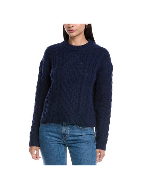 Theory Theory Wool & Cashmere-Blend Aran Crewneck Sweater