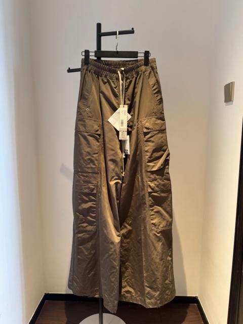 Rick Owens Rick Owens Bela Cargo Brown Nylon Wide-Leg Pants