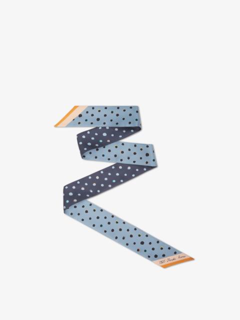 FENDI Wrappy Light blue and blue silk scarf