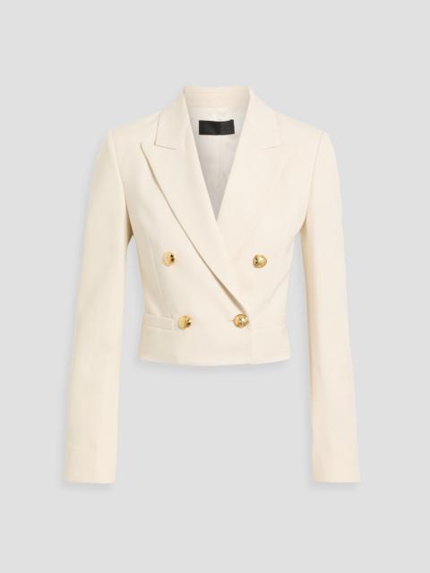 NILI LOTAN Beauregard cropped double-breasted wool-twill blazer