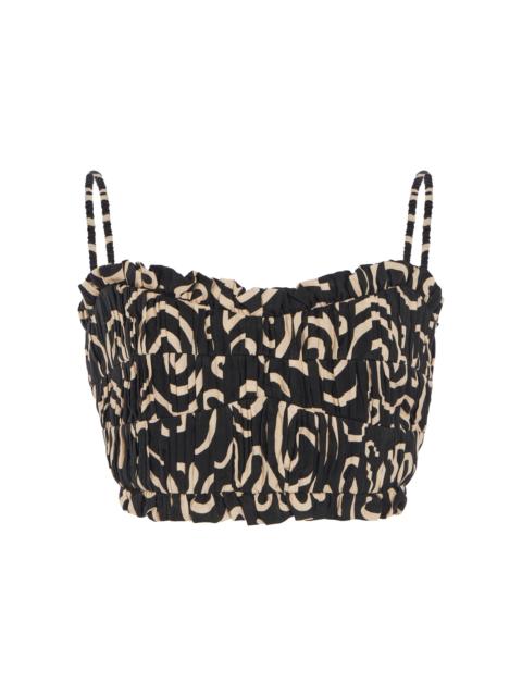 CALA de la CRUZ Victoria Linen Top black/white