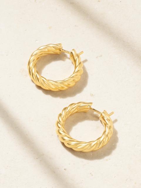 DAVID YURMAN Sculpted Cable 18-karat Gold Hoop Earrings
