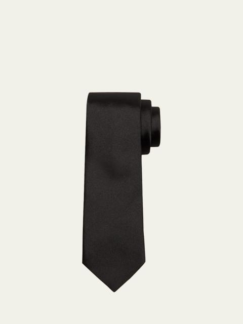 FERRAGAMO Men's Solid Silk Tie