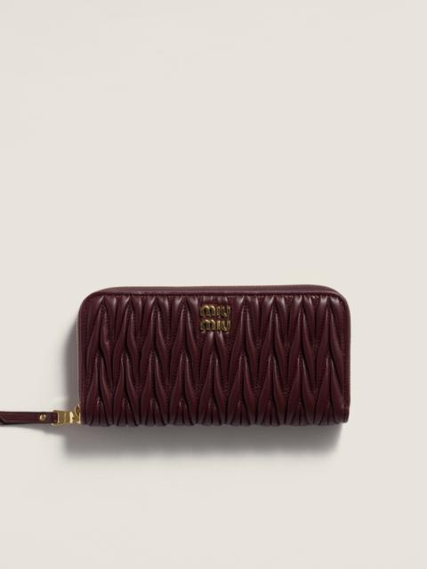 Miu Miu Large matelassé nappa leather wallet