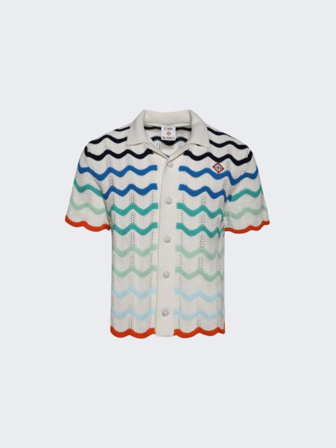 CASABLANCA Gradient Wave Texture Shirt Multicolor