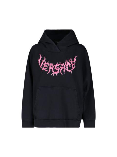 VERSACE Hooded Sweatshirt With Logo