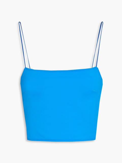 JACQUEMUS Pomelo cropped stretch-jersey top