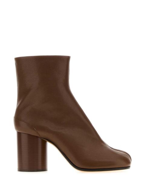 Maison Margiela Maison Margiela Women Brown Leather Tabi Ankle Boots
