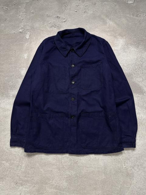 Other Designers Le Laboureur - Vintage 70s French Work Chore Jacket Button Up Pocket