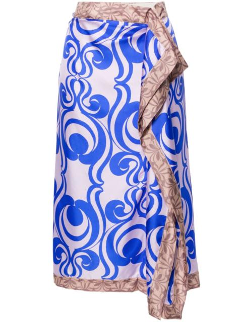 Dries Van Noten Dries Van Noten Women Printed Silk Midi Skirt