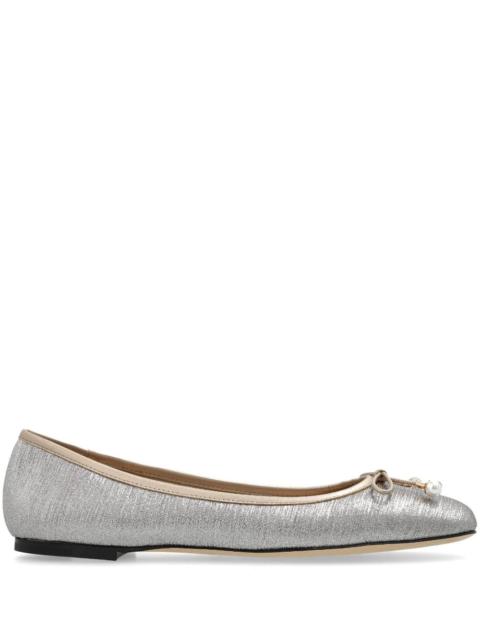 JIMMY CHOO Jimmy Choo Women Elme Flat Leather Ballet Flats