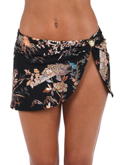 L'AGENCE L'AGENCE Coco Jungle Cover-Up Miniskirt in Black at Nordstrom