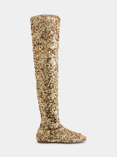 rabanne THIGH BOOTS WITH SEQUINS