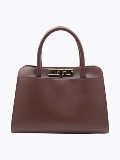 Other Designers Fabiana Filippi Brown Leather Top Handle Bag