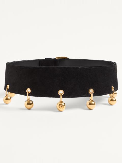 Valentino VLOGO SIGNATURE SUEDE BELT 65 MM