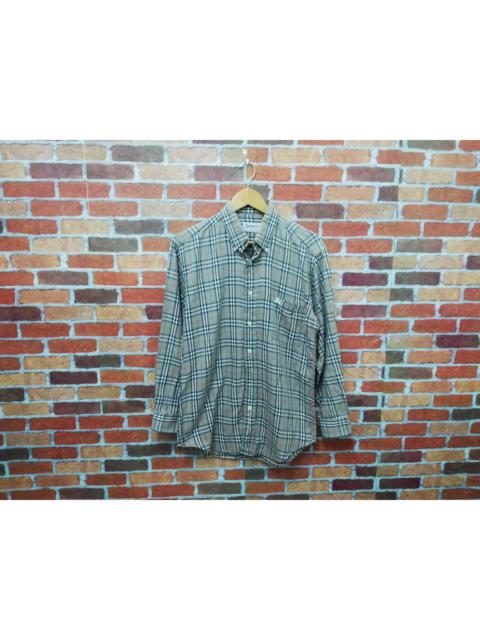 Burberry Burberrys novacheck button up long sleeve shirt