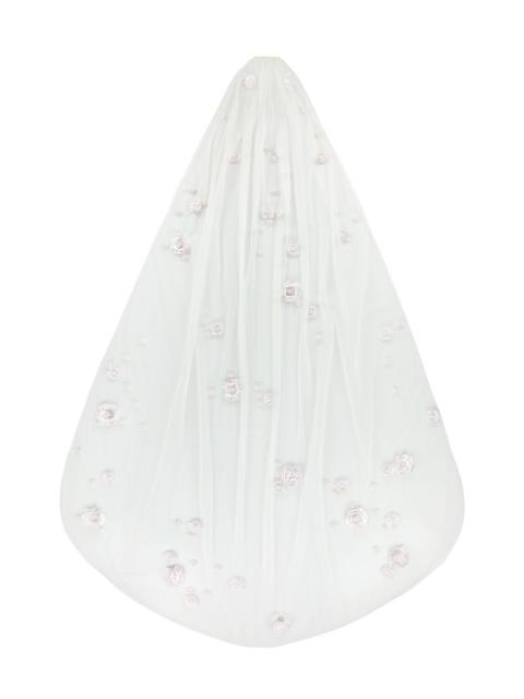 BERNADETTE Long Veil Camellia Embroidery