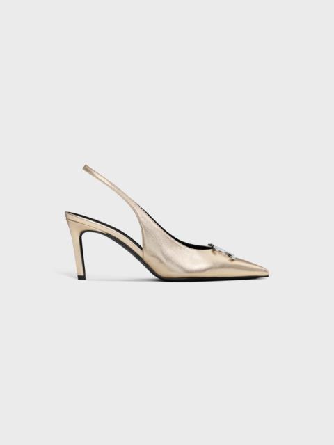 CELINE CELINE ALMA TRIOMPHE SLINGBACK IN LAMINATED CALFSKIN