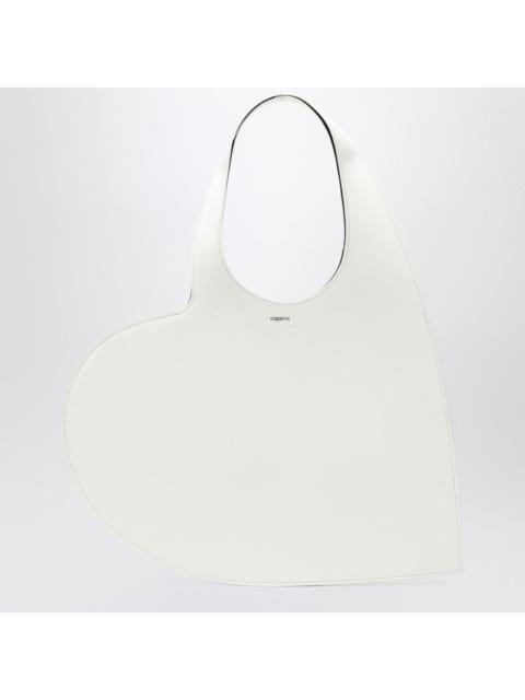 Coperni White Leather Heart Tote Bag Women