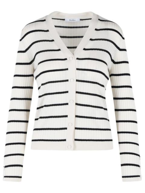 Max Mara Max Mara 'PEDALE' Cashmere And Cream Silk Cardigan