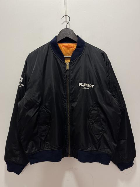 Other Designers Vintage - VINTAGE PLAYBOY CHANNEL LOGO KANYE STYLE BOMBER JACKET