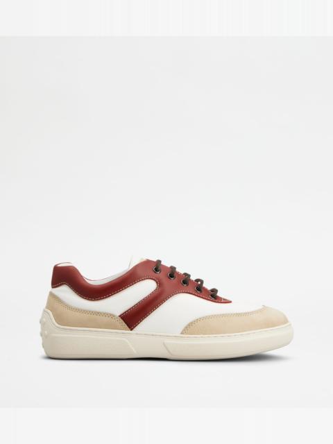 Tod's SNEAKERS IN NUBUCK AND FABRIC