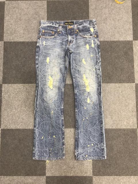 Very Rare - Flare Nylaus Premium Chaos Fades Distressed Painter Jeans