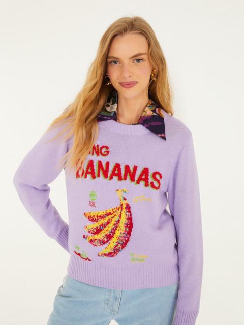 FARM RIO Lilac Going Bananas Knit Sweater